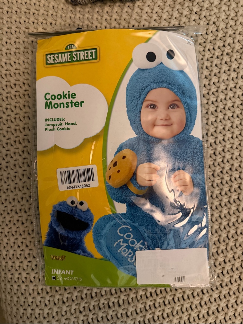 Sesame Street Cookie Monster Infant Costume - Blue and White